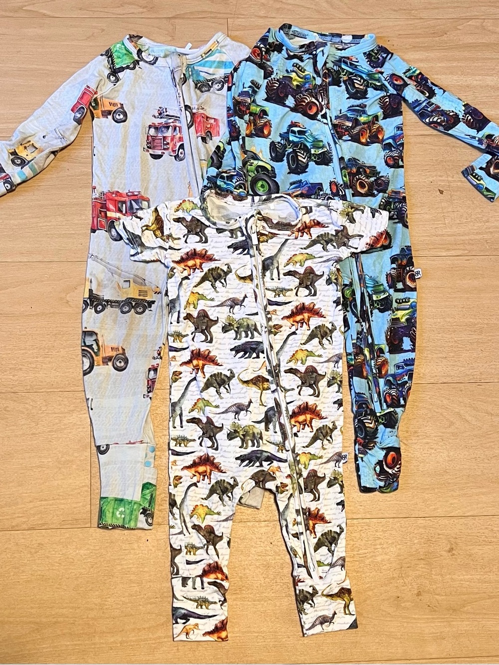 Bums and Roses Bundle 3-6 Months Bamboo pajamas and short sleeve romper